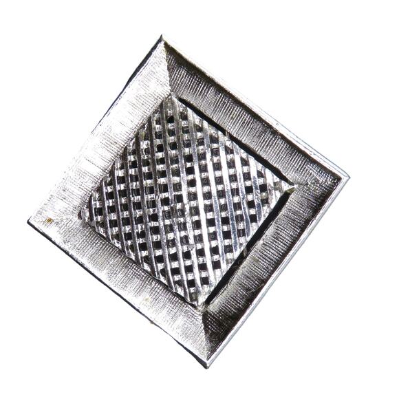 Vintage Brooch Pin Silver Tone Square Or Diamond Shape Sarah Coventry Gift Box - Picture 1 of 4